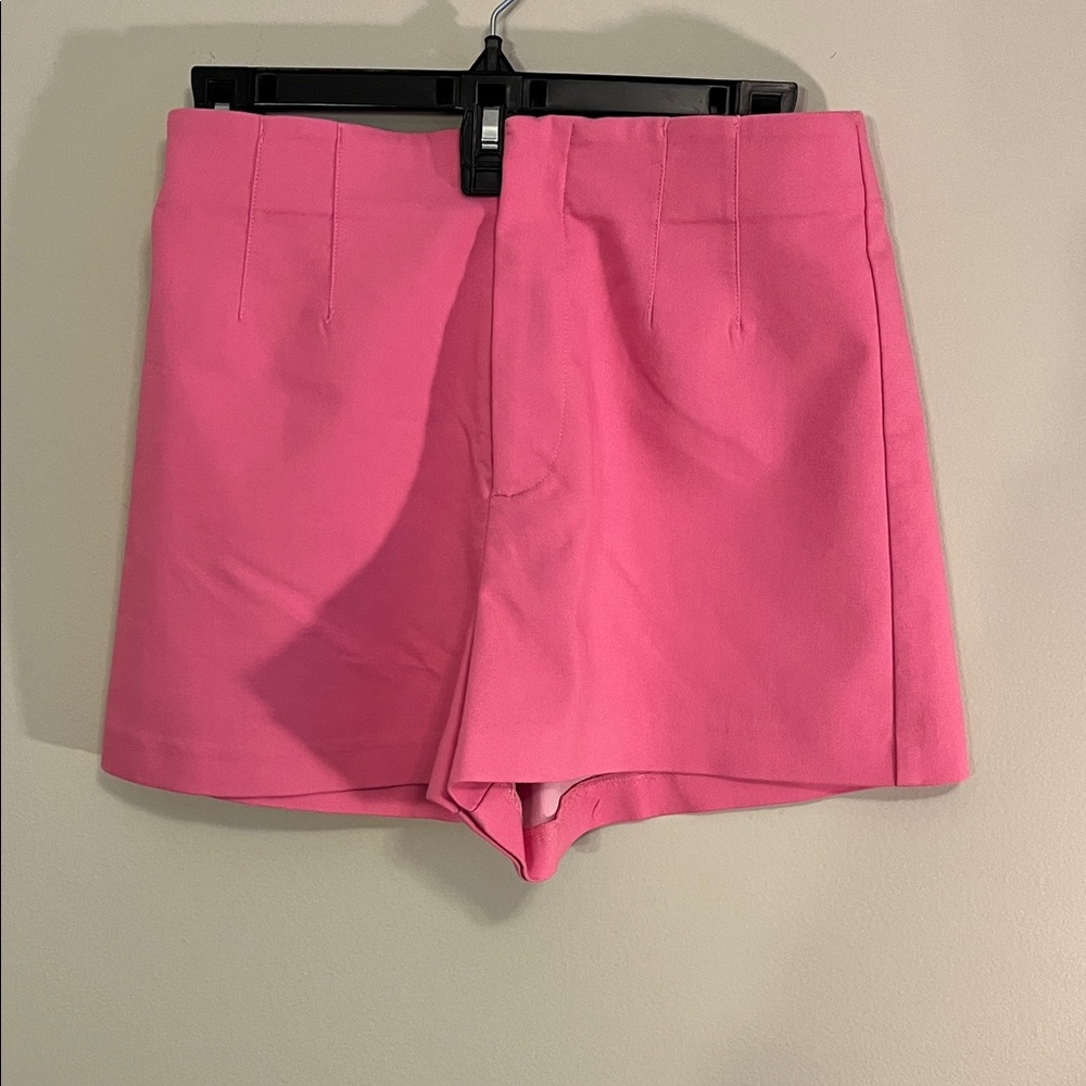 Zara High Waist Pink Women's Shorts
